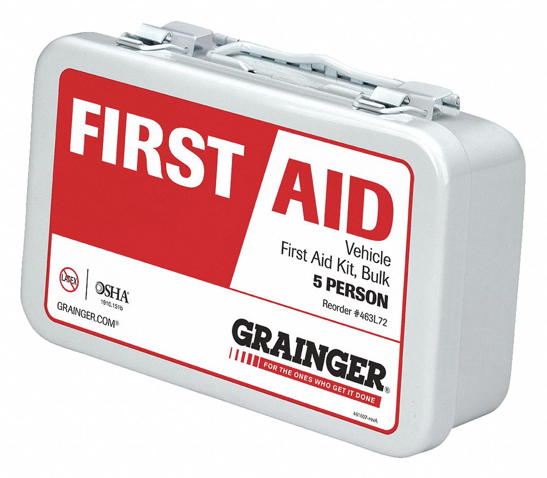 Vehicle, 5 People Served per Kit, First Aid Kit - 463L72|59291 - Grainger