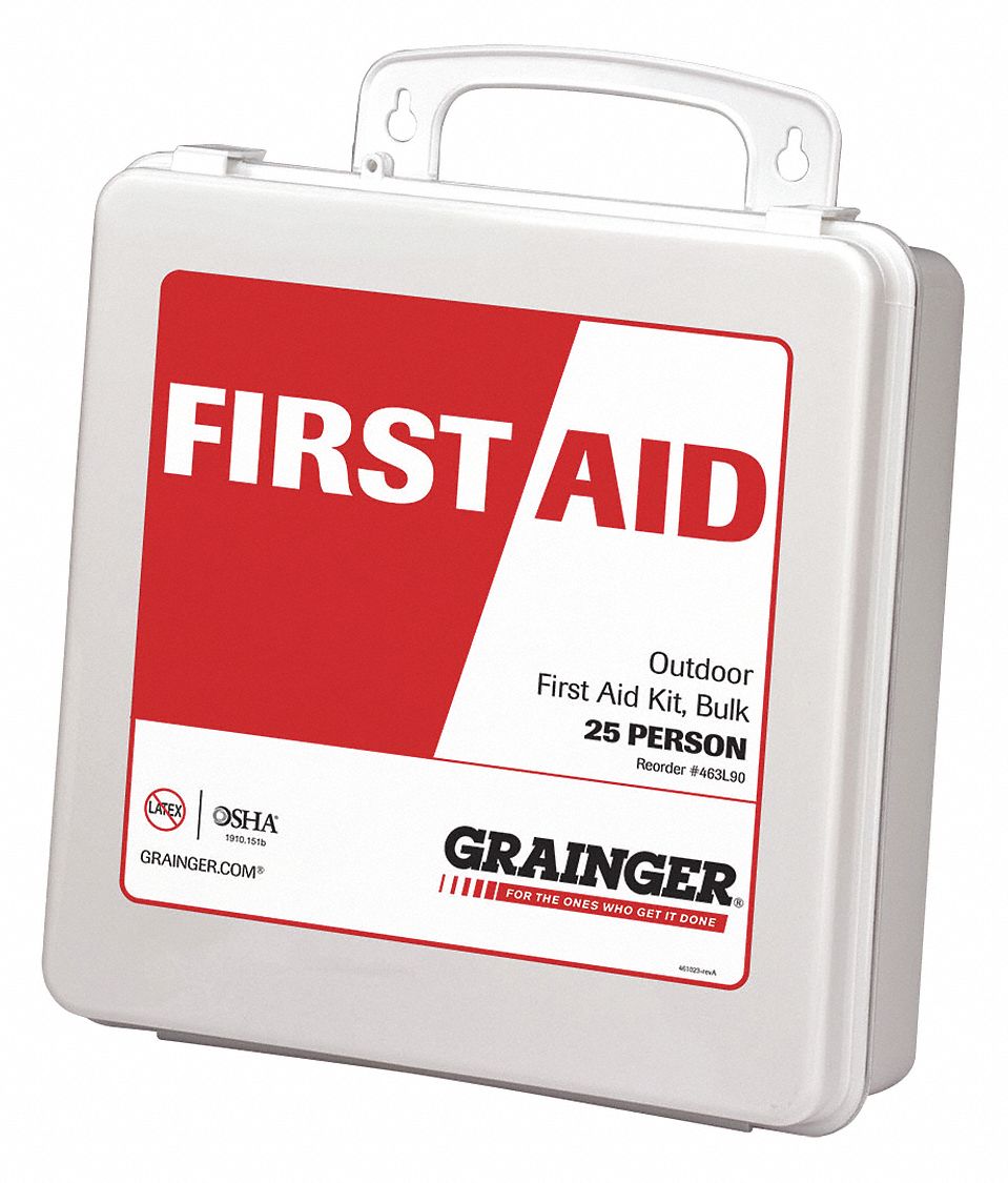 Outdoors, 25 People Served per Kit, First Aid Kit 463L9059323 Grainger