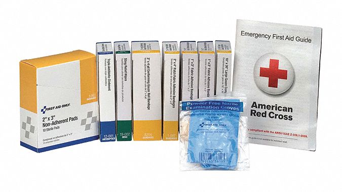 Complete Refill or Kit: 63 Components, 10 People Served, Not ANSI Compliant