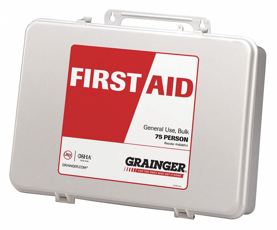 Industrial, 75 People Served per Kit, First Aid Kit 463M1459082