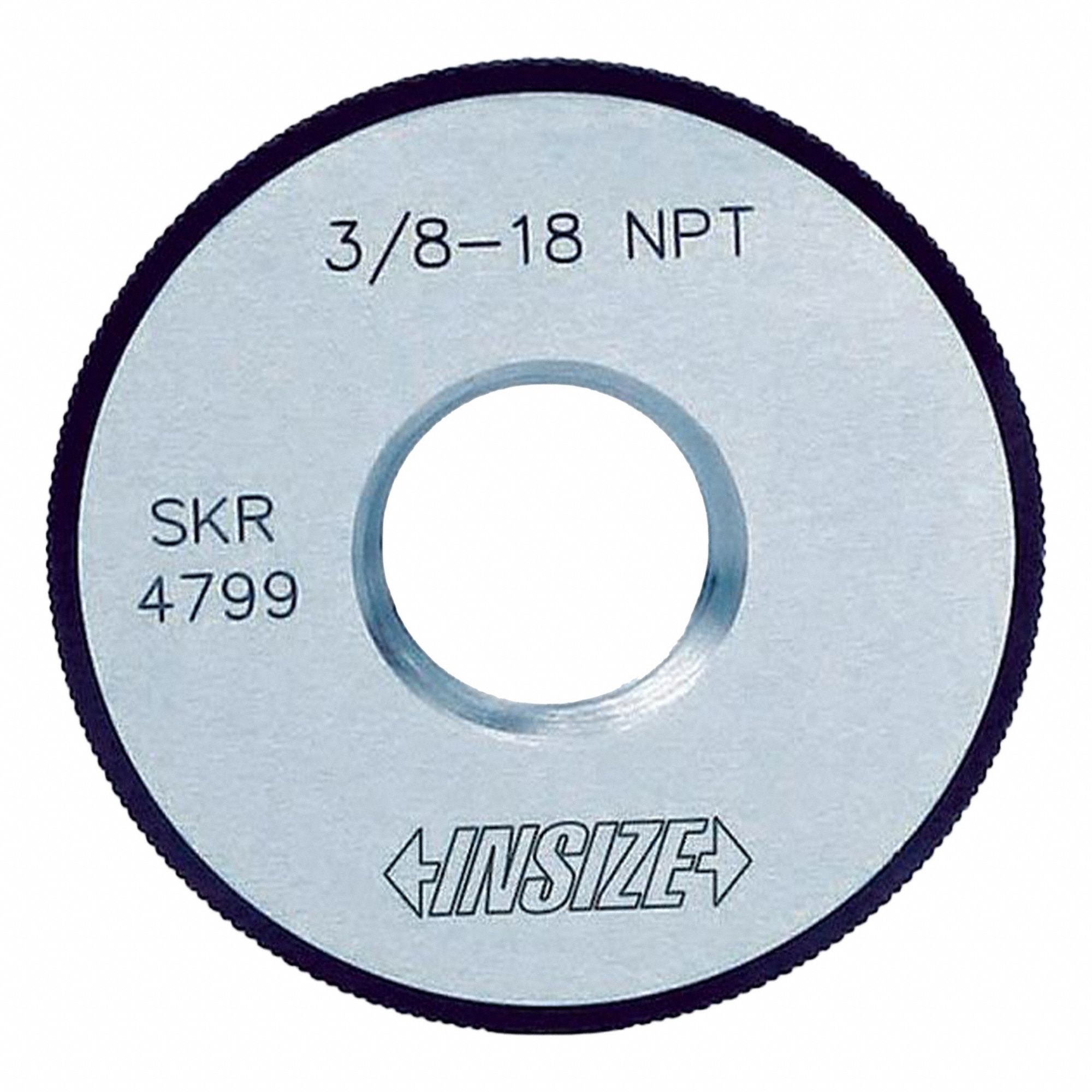 Pipe Thread Ring Gauge: Go (Plus) Gauge, 1/2"-14 Thread Size, NPT