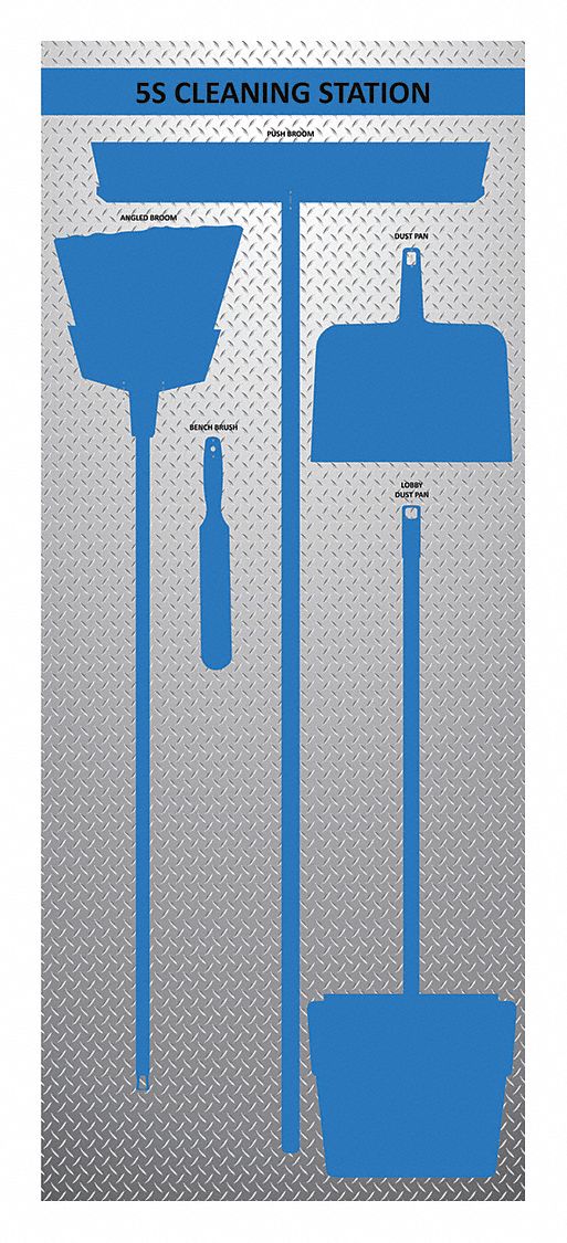 Shadow Board,  72 in H,  30 in W,  Gray