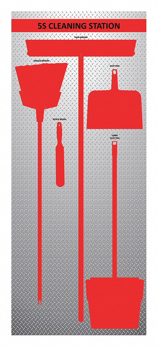 Shadow Board,  72 in H,  30 in W,  Blue