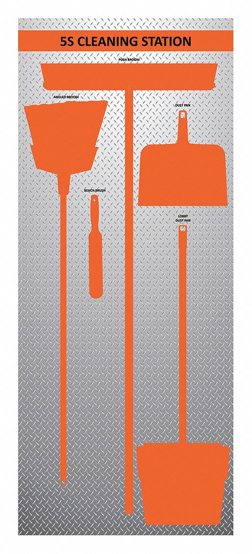 Shadow Board,  72 in H,  30 in W,  Green