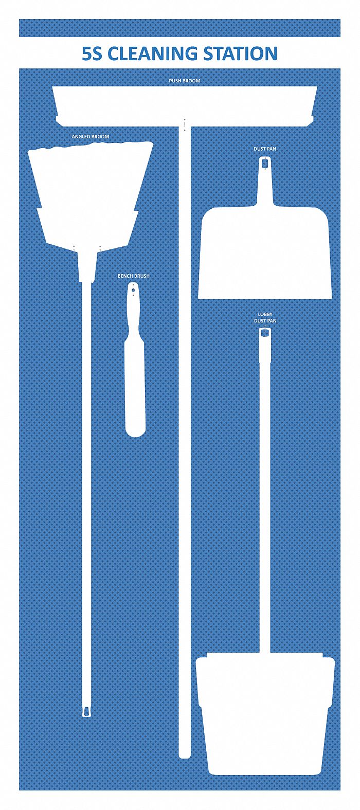 Shadow Board,  72 in H,  30 in W,  Red