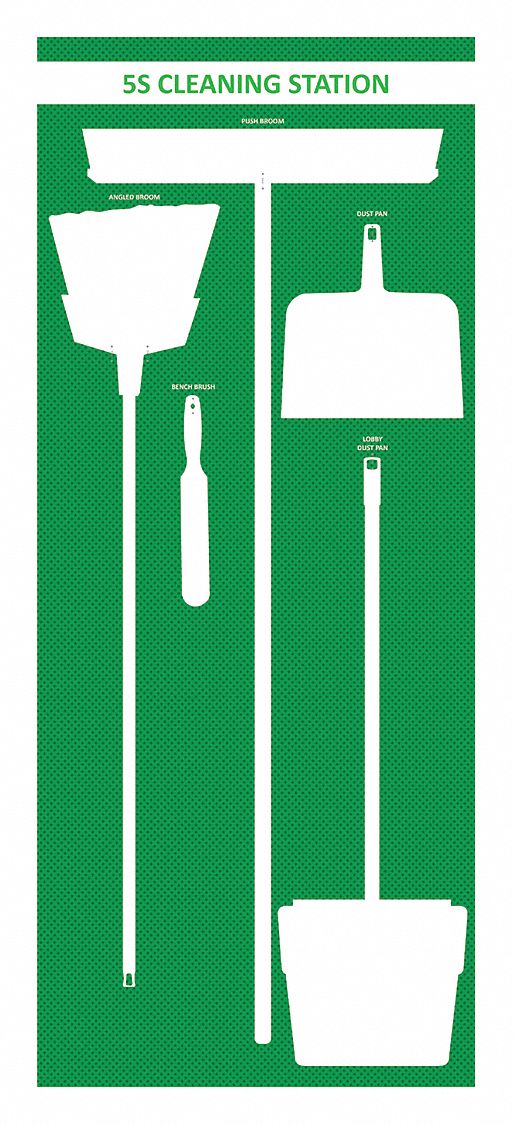 Shadow Board,  72 in H,  30 in W,  Orange