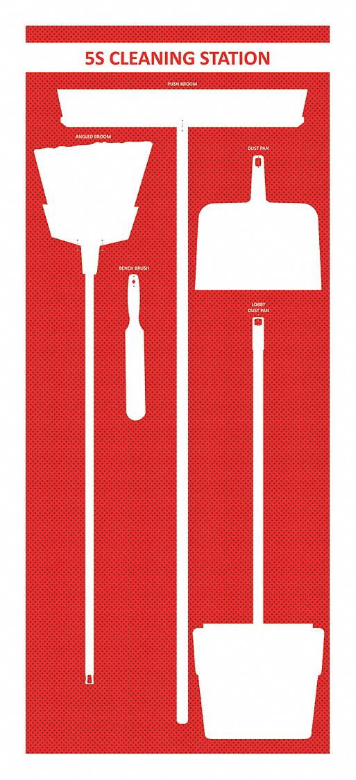 Shadow Board,  72 in H,  30 in W,  Blue