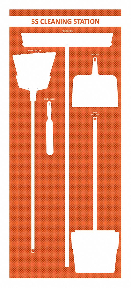 Shadow Board,  72 in H,  30 in W,  Green