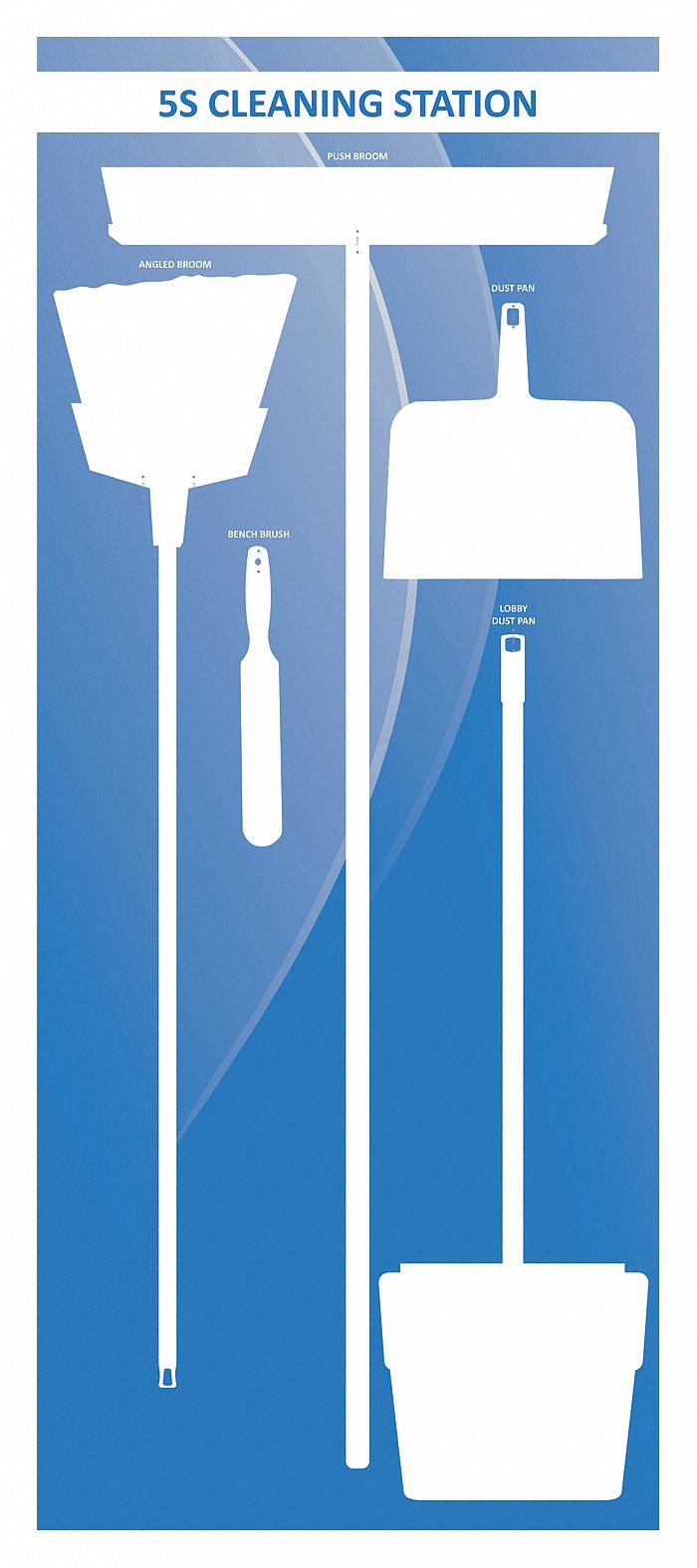 Shadow Board,  72 in H,  30 in W,  Red