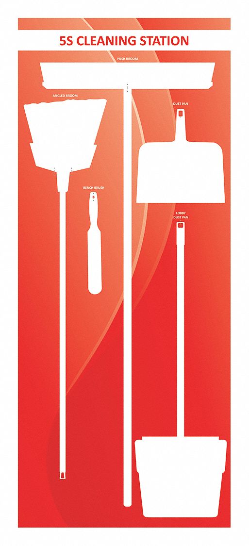 Shadow Board,  72 in H,  36 in W,  Gray