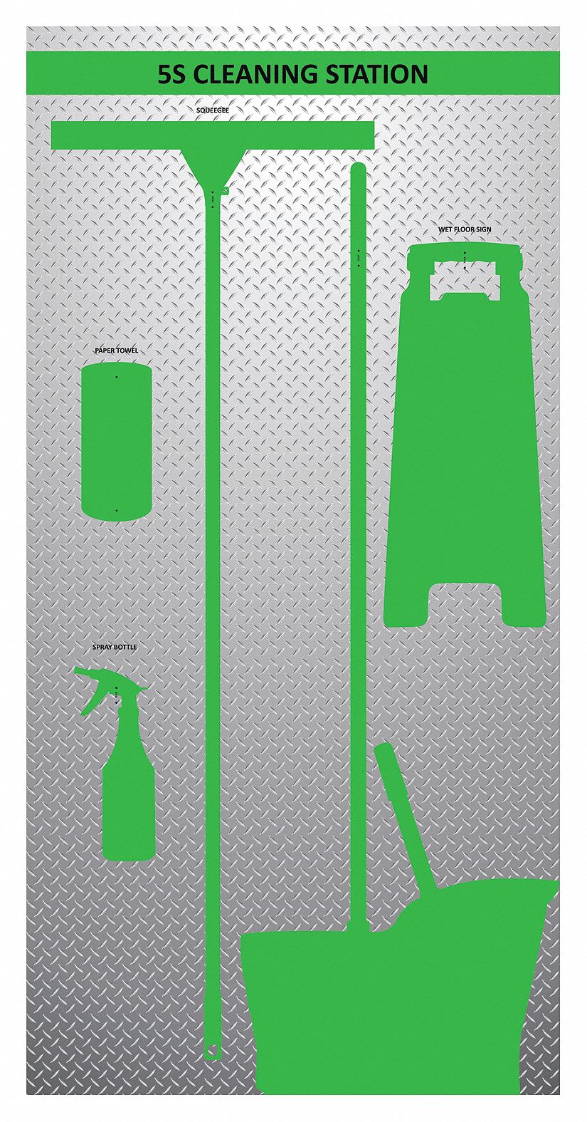 Shadow Board,  72 in H,  36 in W,  Gray