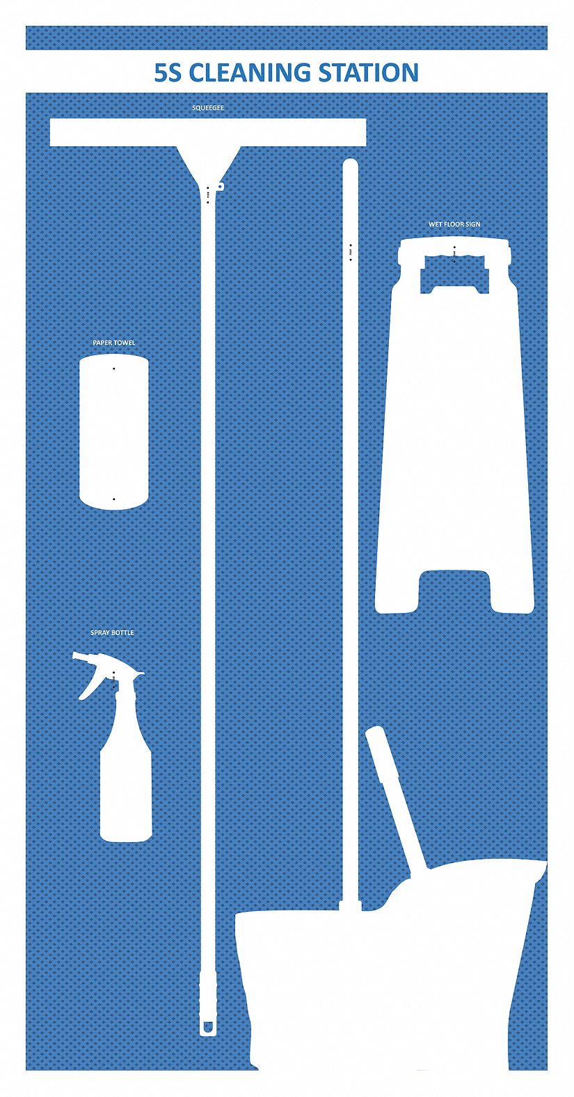 Shadow Board,  72 in H,  36 in W,  Red