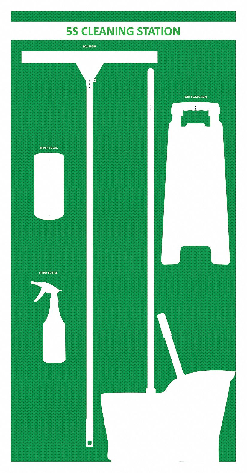 Shadow Board,  72 in H,  36 in W,  Orange