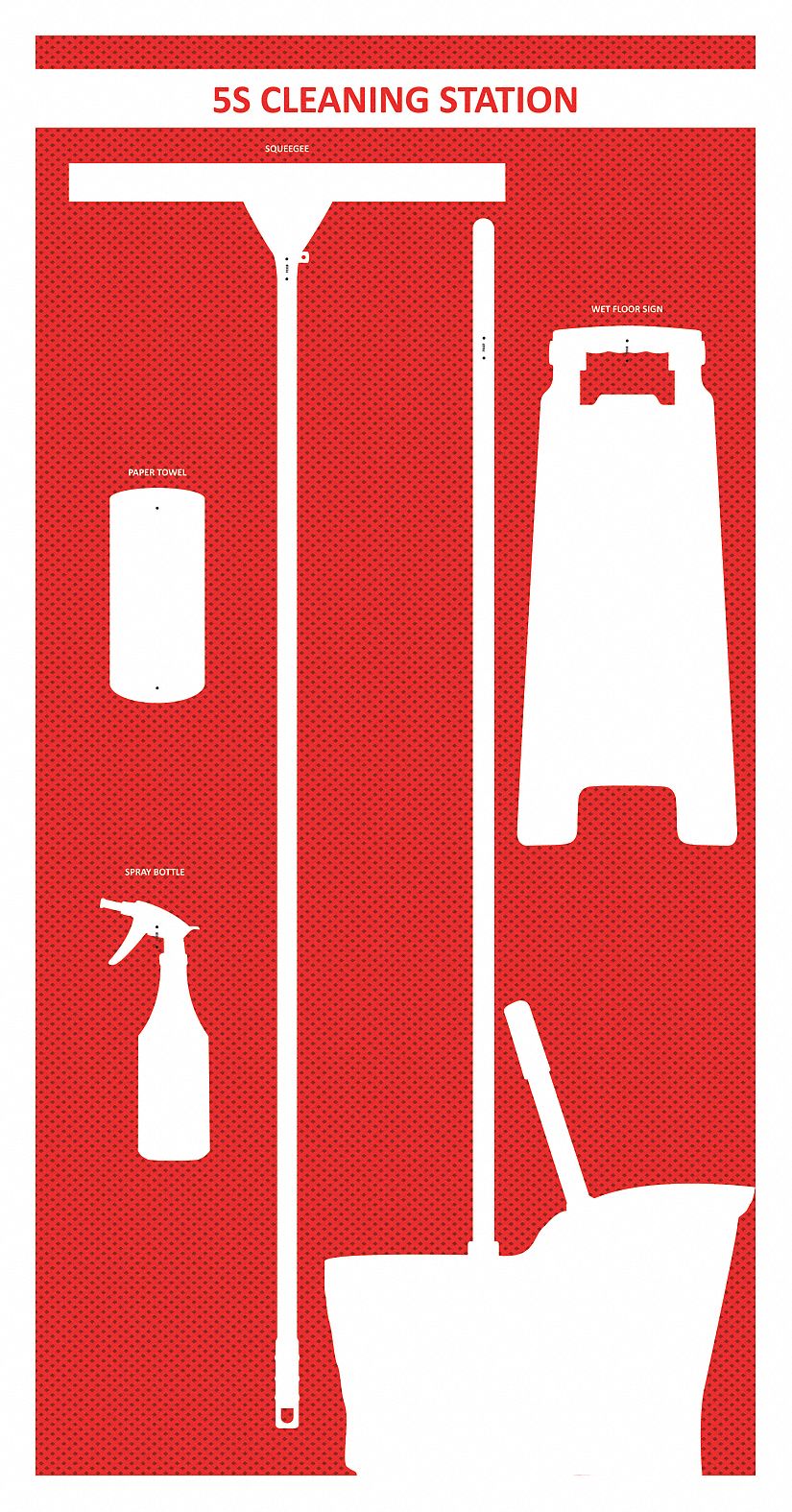 Shadow Board,  72 in H,  36 in W,  Blue