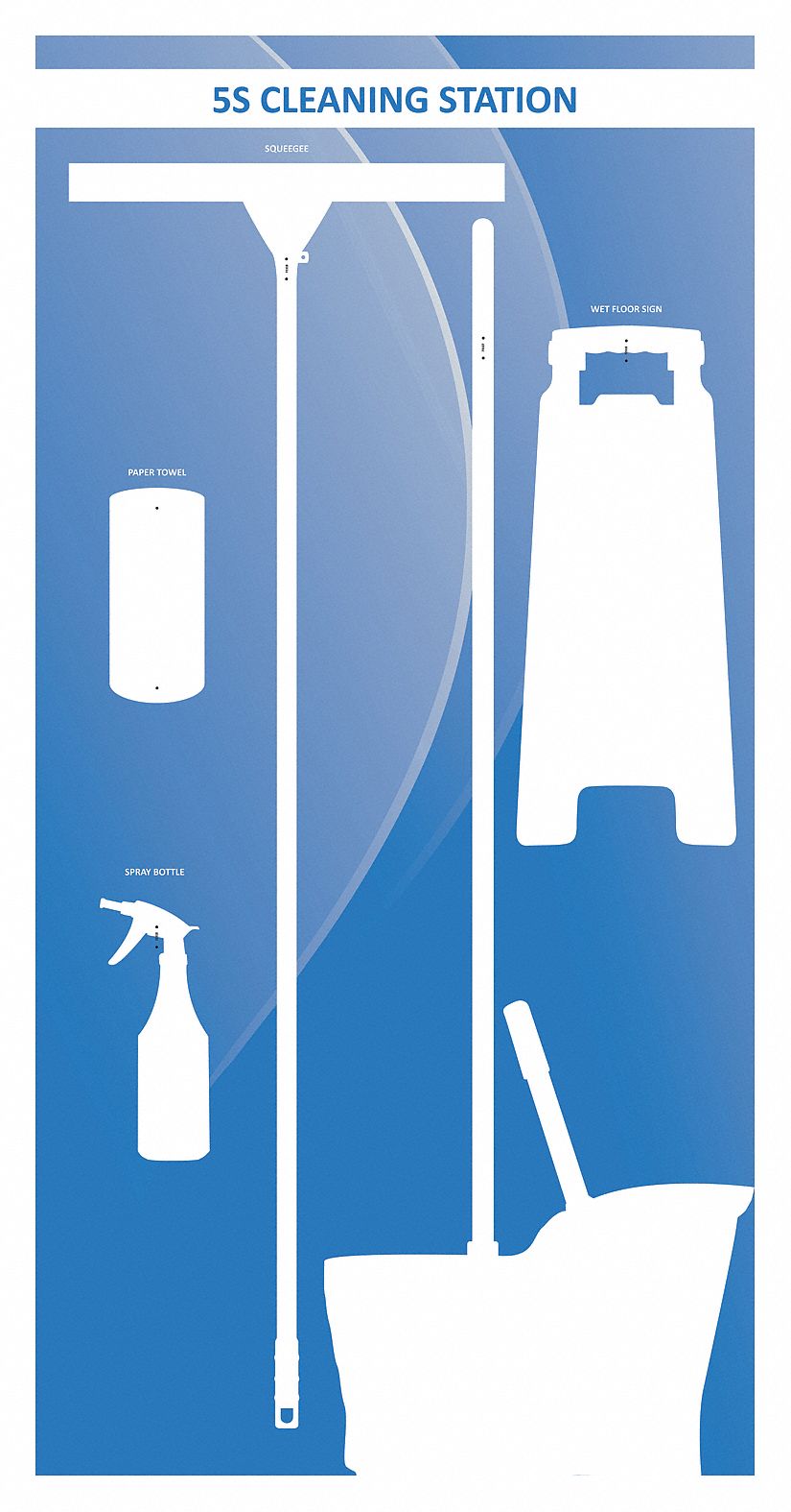 Shadow Board,  72 in H,  36 in W,  Red