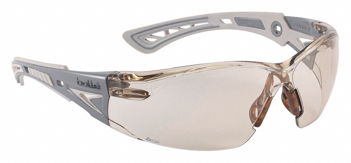 Safety Glasses: CSP Lens, Frameless, Anti-Fog/Indoor/Outdoor/Platinum/Scratch-Resistant