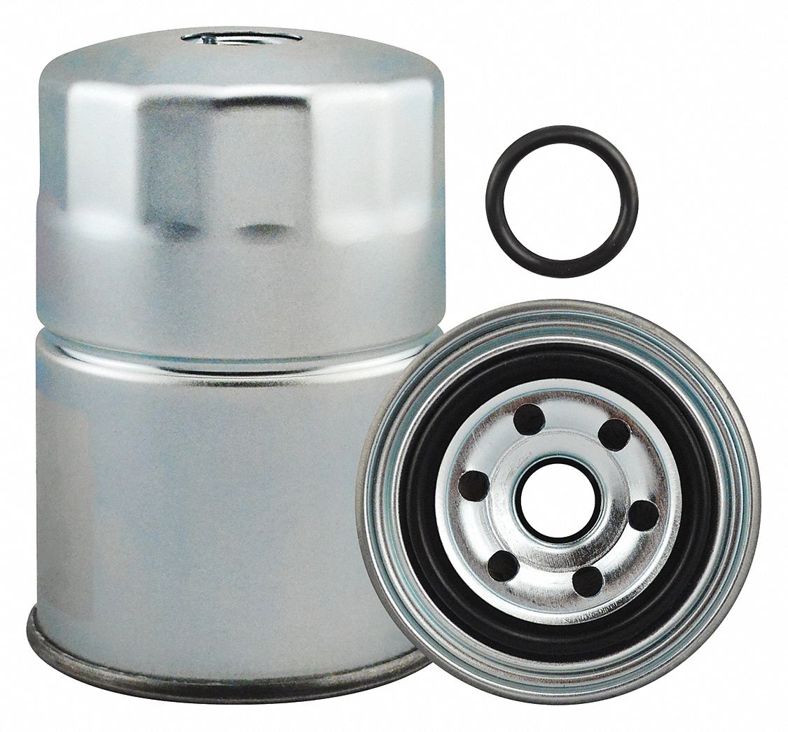 Fuel Filter: Spin-On, 3 1/4 in Outside Dia, M20-1.50 Thread Size, Cellulose