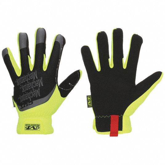 Mechanix Wear FastFit E5 Gloves (Medium, BLACK-FLUORESCENT Yellow)