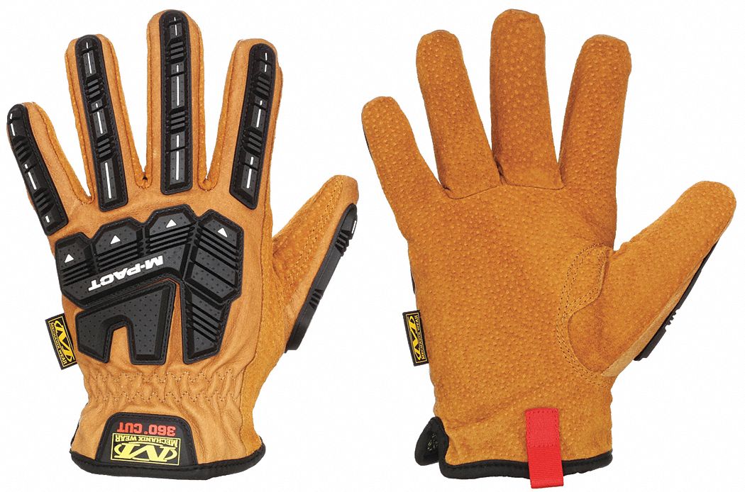 DURAHIDE M-PACT LEATHER DRIVERS GLOVES, S (8), PIGSKIN, ANSI IMPACT LEVEL 2, FULL