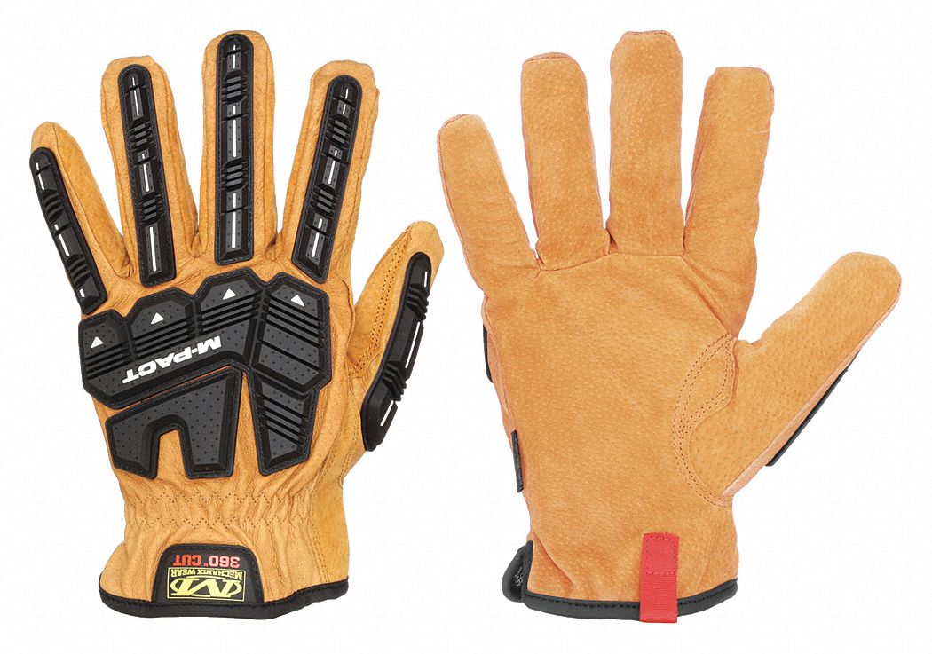 DURAHIDE M-PACT LEATHER DRIVERS GLOVES, 2XL (12), PIGSKIN, ANSI IMPACT LEVEL 2