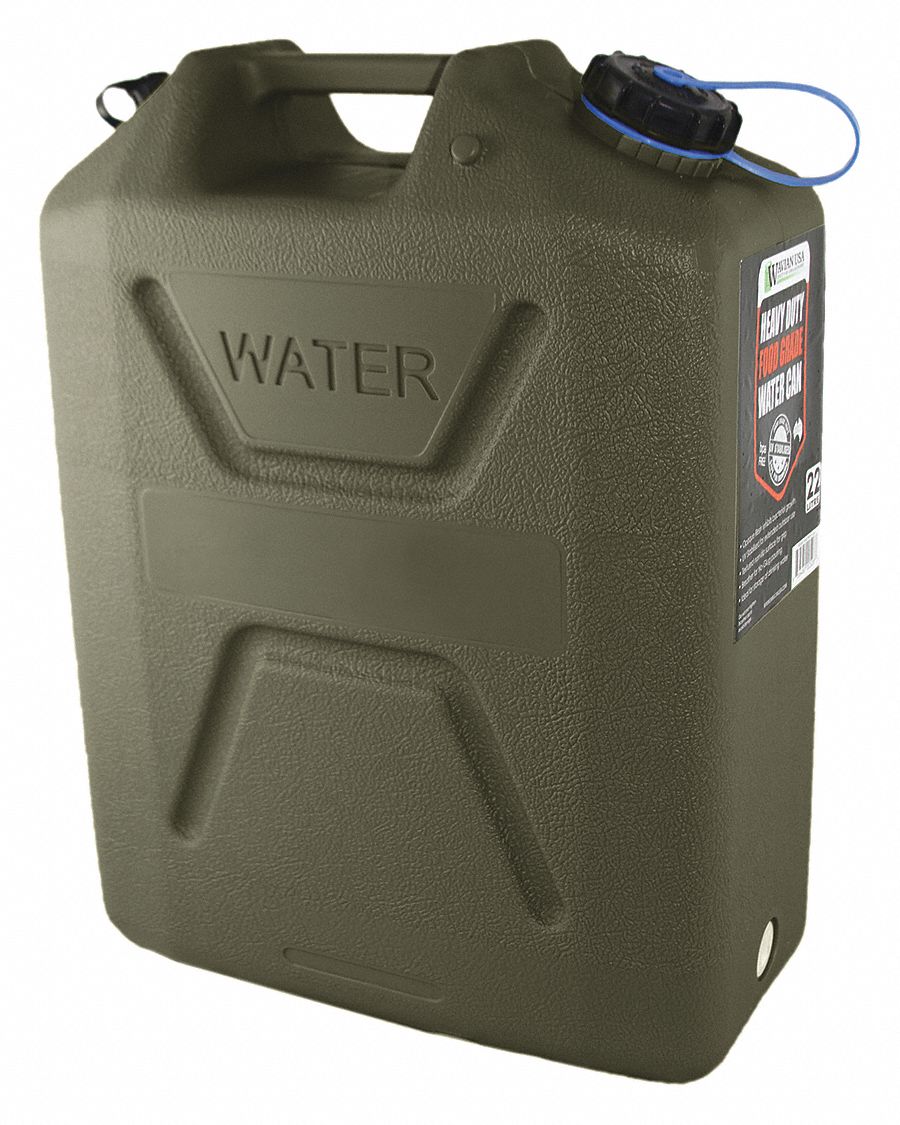 WATER CONTAINER,5 GAL.,GREEN,18-1/4