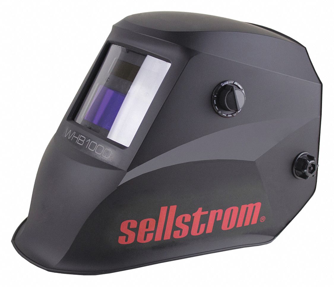 SELLSTROM Welding Helmet AutoDarkening, 2 Arc Sensors, Black, W9 to