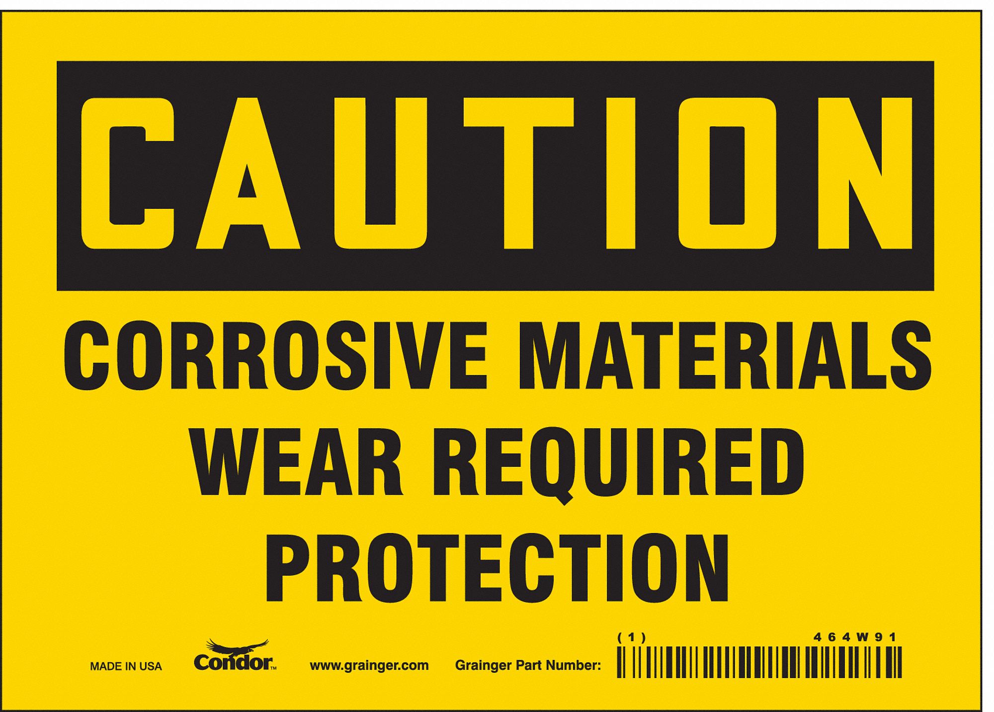 Safety Sign: Vinyl, Adhesive Sign Mounting, 5 in x 7 in Nominal Sign Size, Not Retroreflective