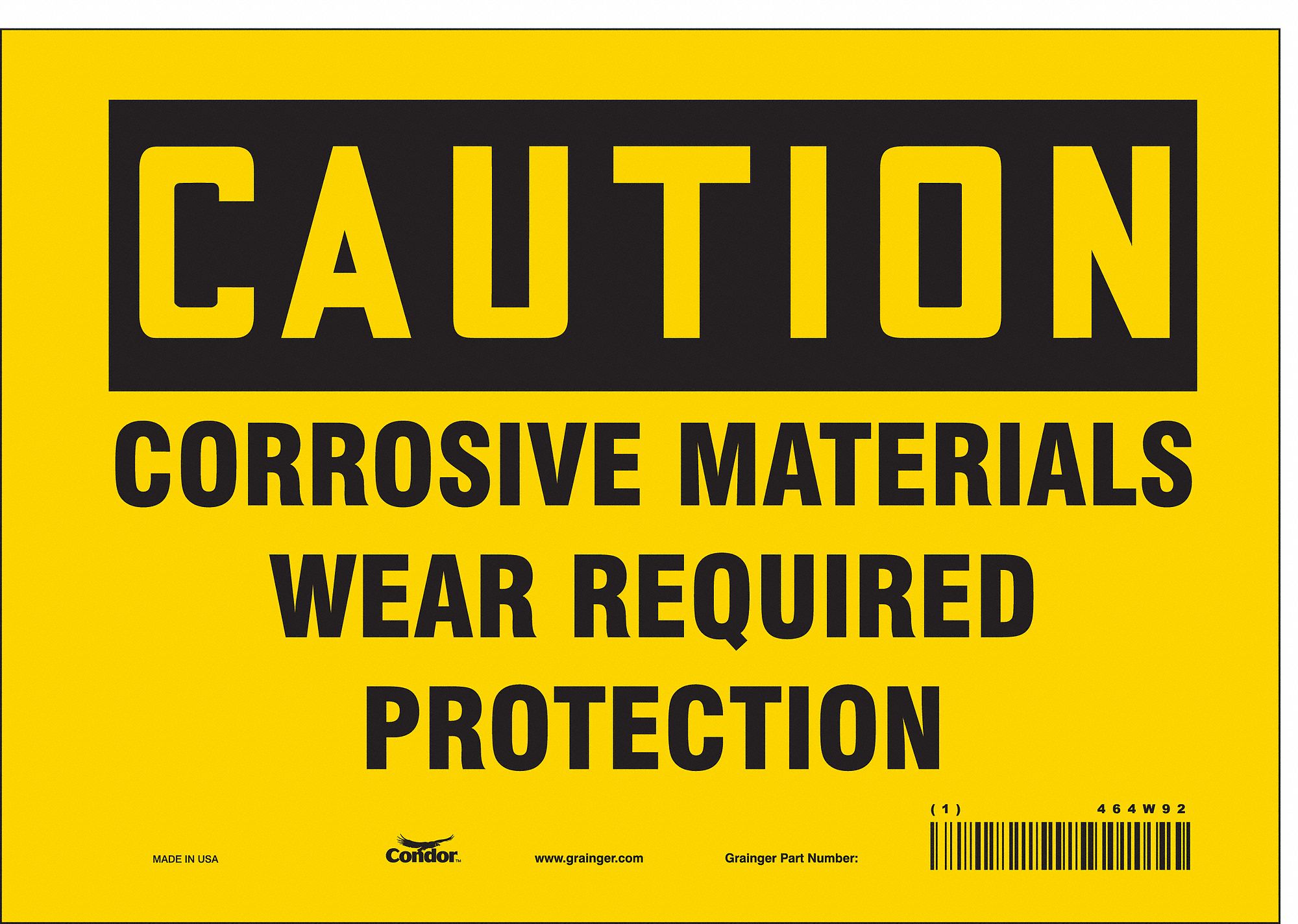 Safety Sign: Vinyl, Adhesive Sign Mounting, 7 in x 10 in Nominal Sign Size, Not Retroreflective