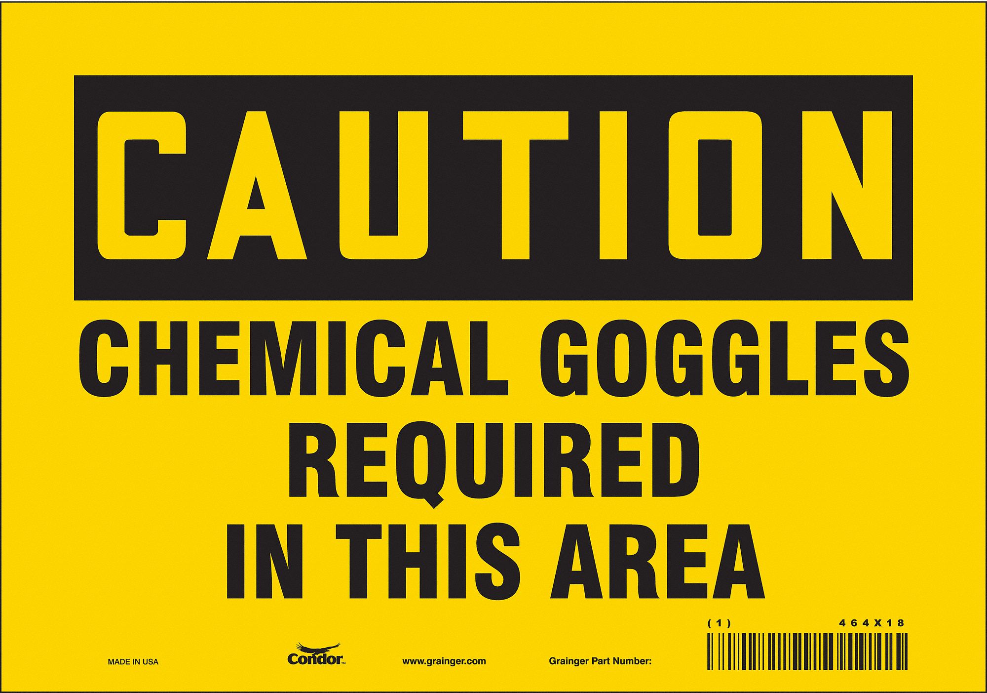Safety Sign: Vinyl, Adhesive Sign Mounting, 7 in x 10 in Nominal Sign Size, Not Retroreflective