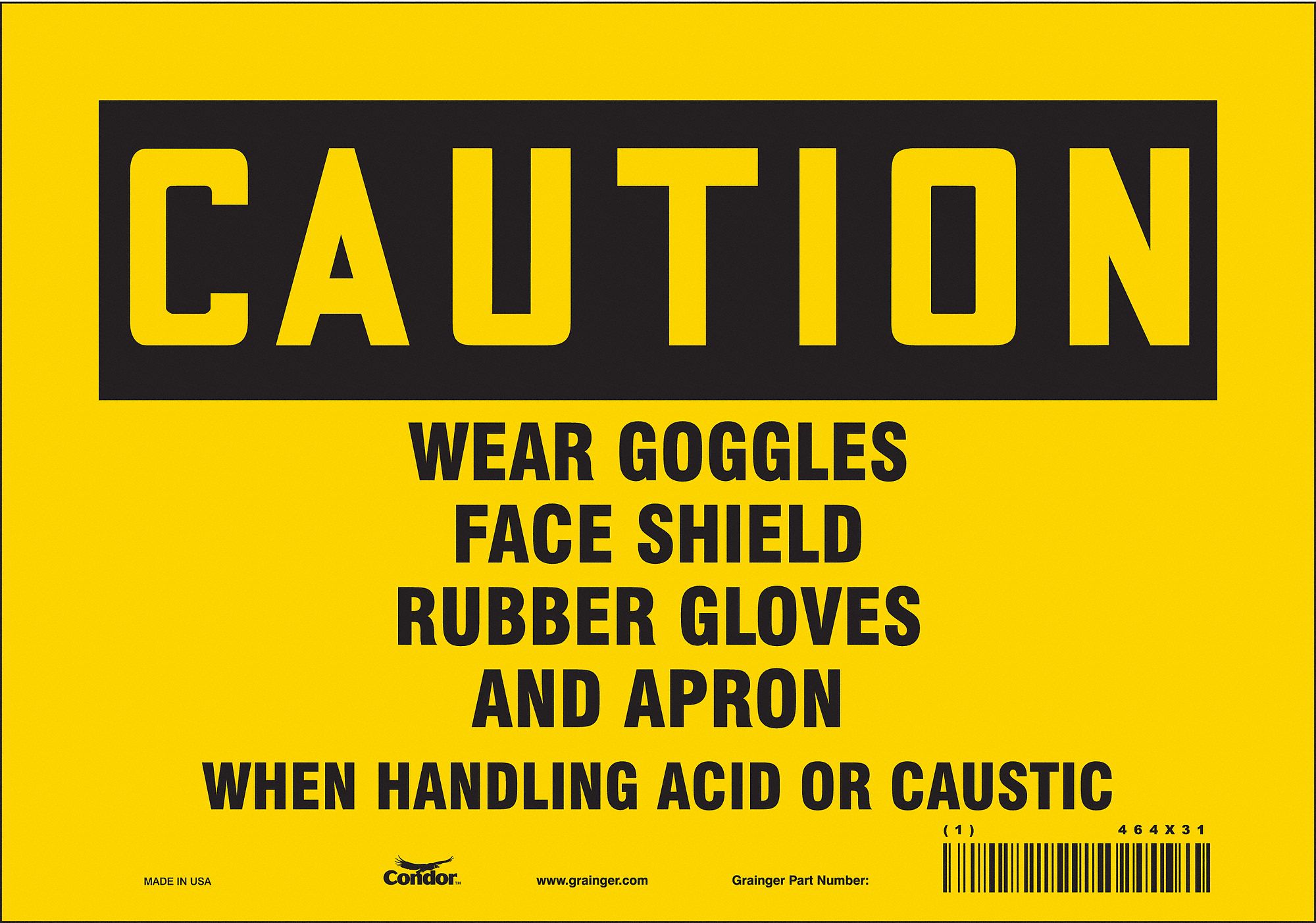 Safety Sign: Vinyl, Adhesive Sign Mounting, 7 in x 10 in Nominal Sign Size, Not Retroreflective