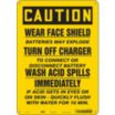 Caution: Wear Face Shield-Batteries May Explode,  Turn Off Charger- To Connect Or Disconnect Battery,  Wash Acid Spills Immediately- If Acid Gets In Eyes Or On Skin - Quickly Flush With Water For 10 Min. Signs