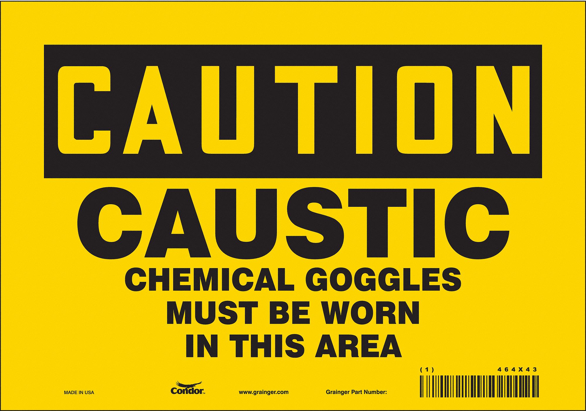 Safety Sign: Vinyl, Adhesive Sign Mounting, 7 in x 10 in Nominal Sign Size, Not Retroreflective