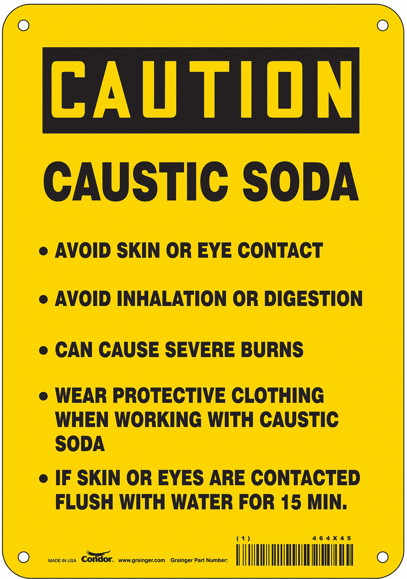Safety Sign: Aluminum, Mounting Holes Sign Mounting, 10 in x 7 in Nominal Sign Size, 0.032 in Thick