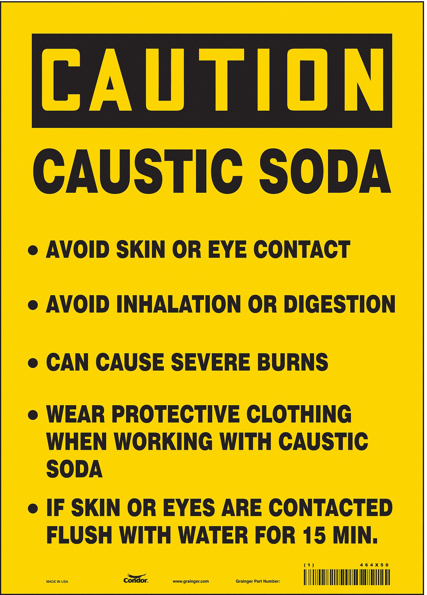 Safety Sign: Vinyl, Adhesive Sign Mounting, 14 in x 10 in Nominal Sign Size, Not Retroreflective