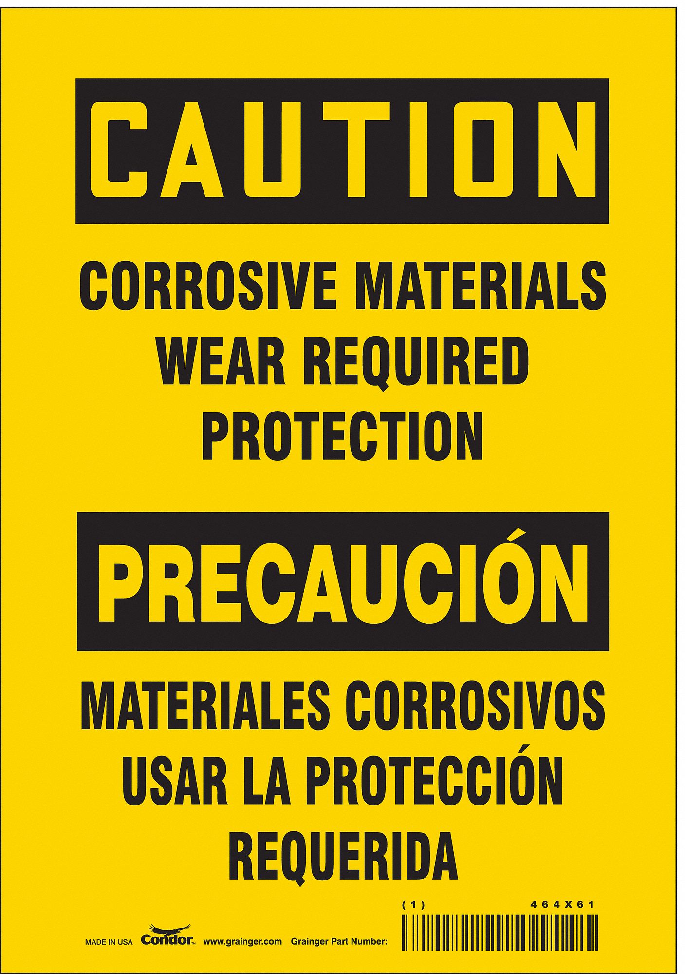 Safety Sign: Vinyl, Adhesive Sign Mounting, 10 in x 7 in Nominal Sign Size, Not Retroreflective