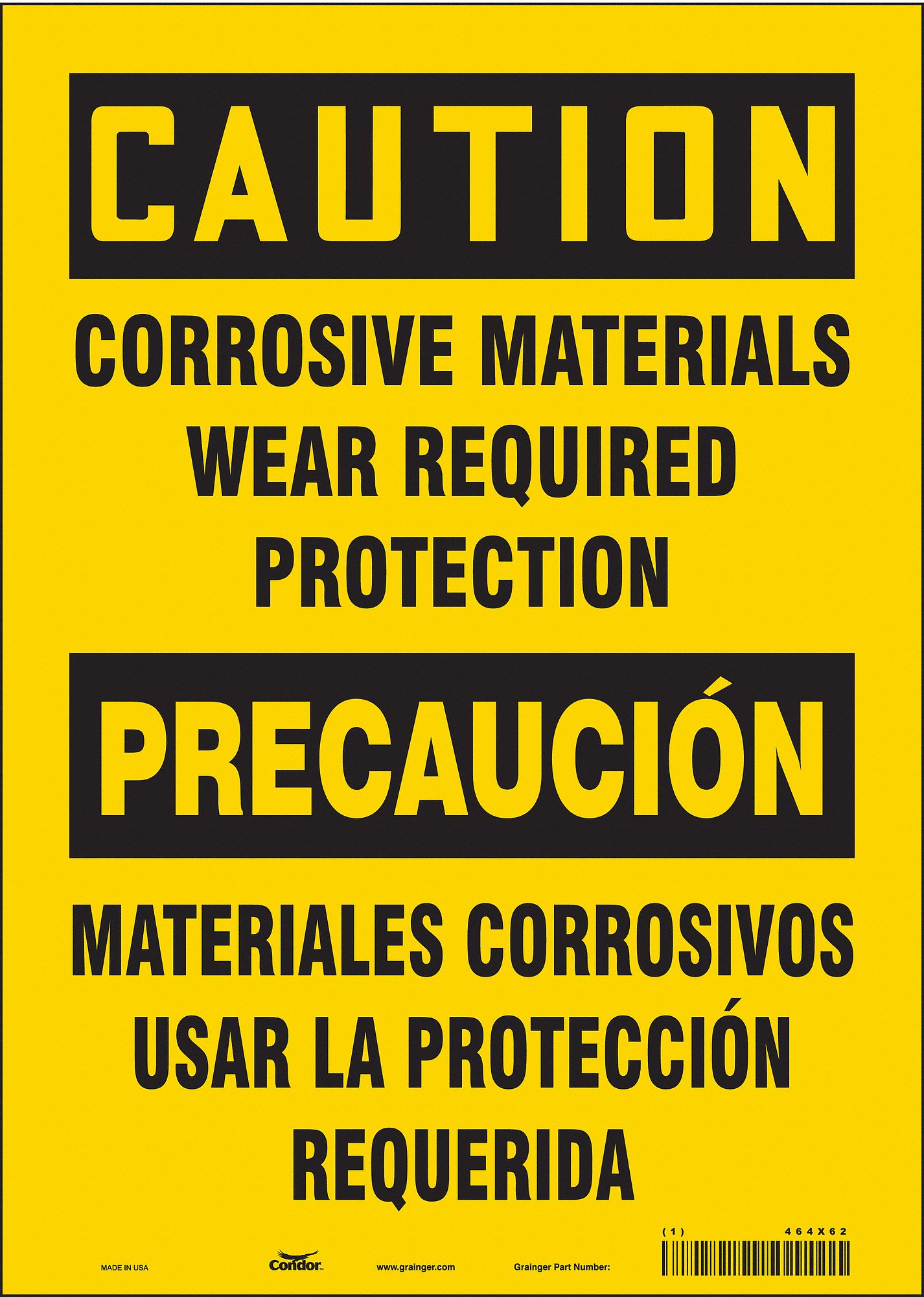 Safety Sign: Vinyl, Adhesive Sign Mounting, 14 in x 10 in Nominal Sign Size, Not Retroreflective