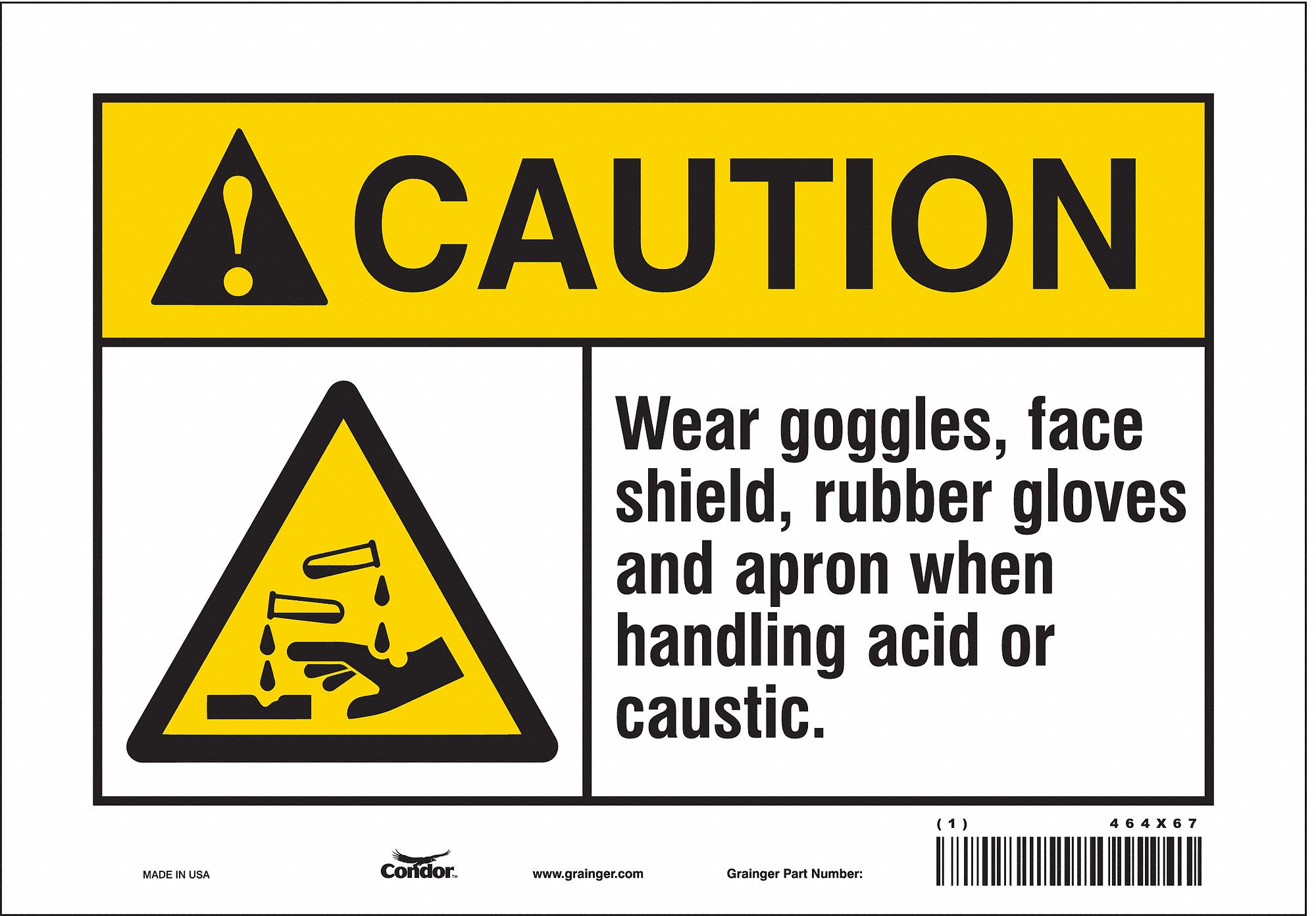 Safety Sign, 7 in x 10 in, Vinyl
