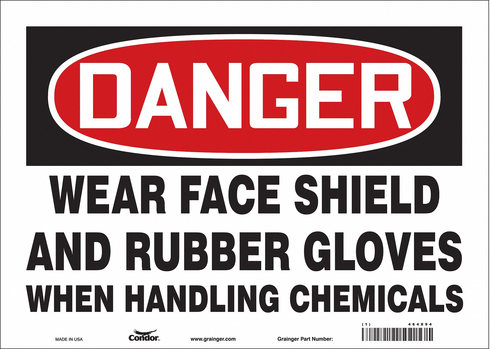 Safety Sign: Vinyl, Adhesive Sign Mounting, 10 in x 14 in Nominal Sign Size, Not Retroreflective