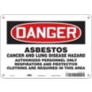 Danger: Asbestos Cancer And Lung Disease Hazard Authorized Personnel Only Respirators And Protective Clothing Are Required In This Area Signs