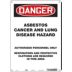 Danger: Asbestos Cancer And Lung Disease Hazard Authorized Personnel Only Respirators And Protective Clothing Are Required In This Area Signs