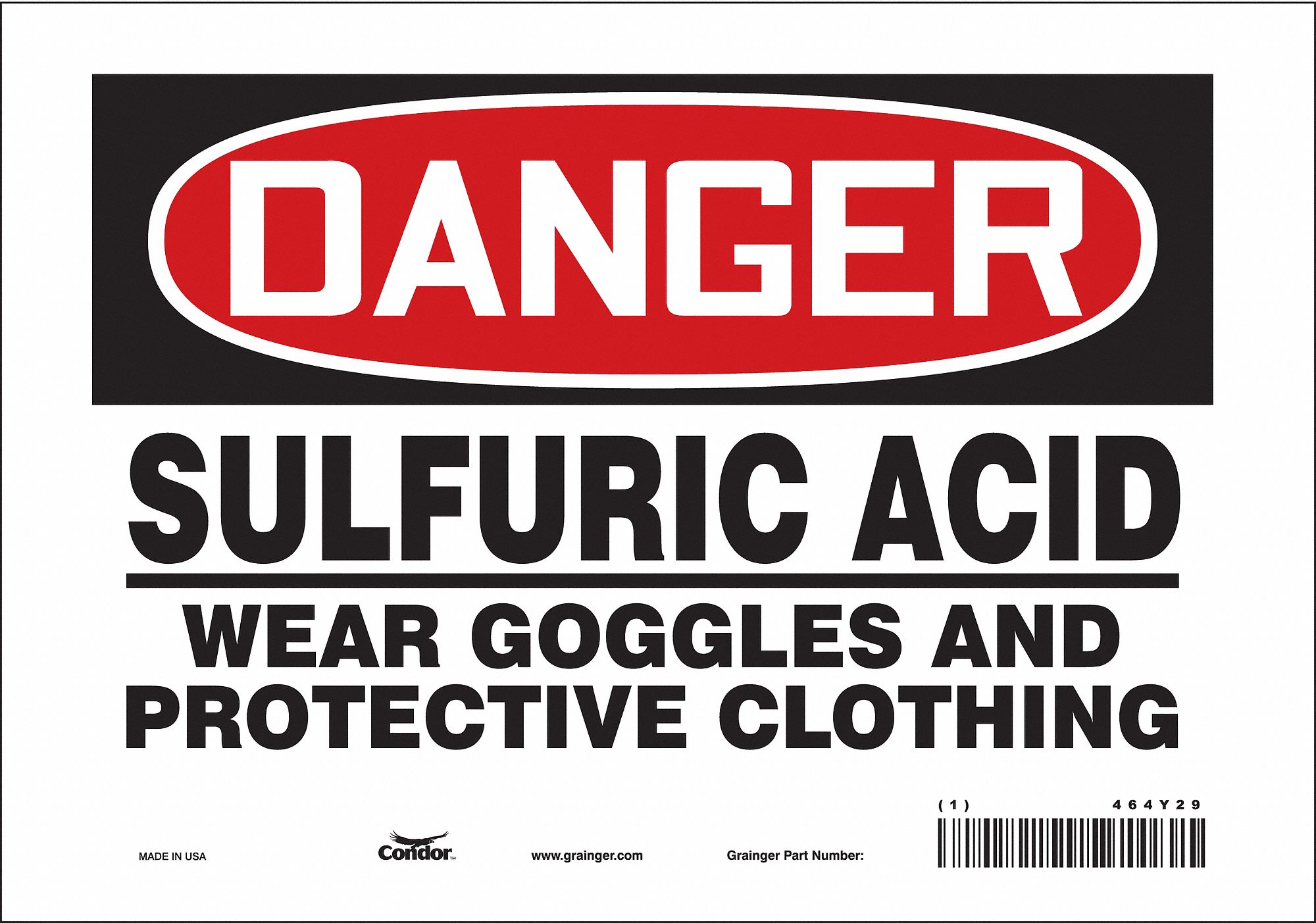 Safety Sign: Vinyl, Adhesive Sign Mounting, 7 in x 10 in Nominal Sign Size, Not Retroreflective