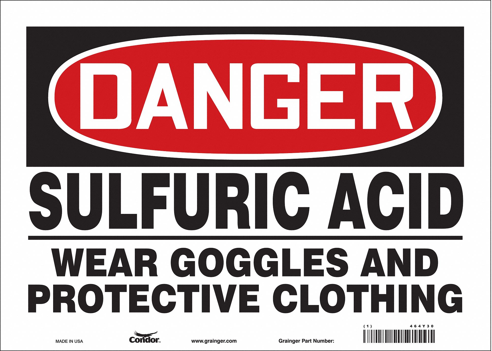 Safety Sign: Vinyl, Adhesive Sign Mounting, 10 in x 14 in Nominal Sign Size, Not Retroreflective