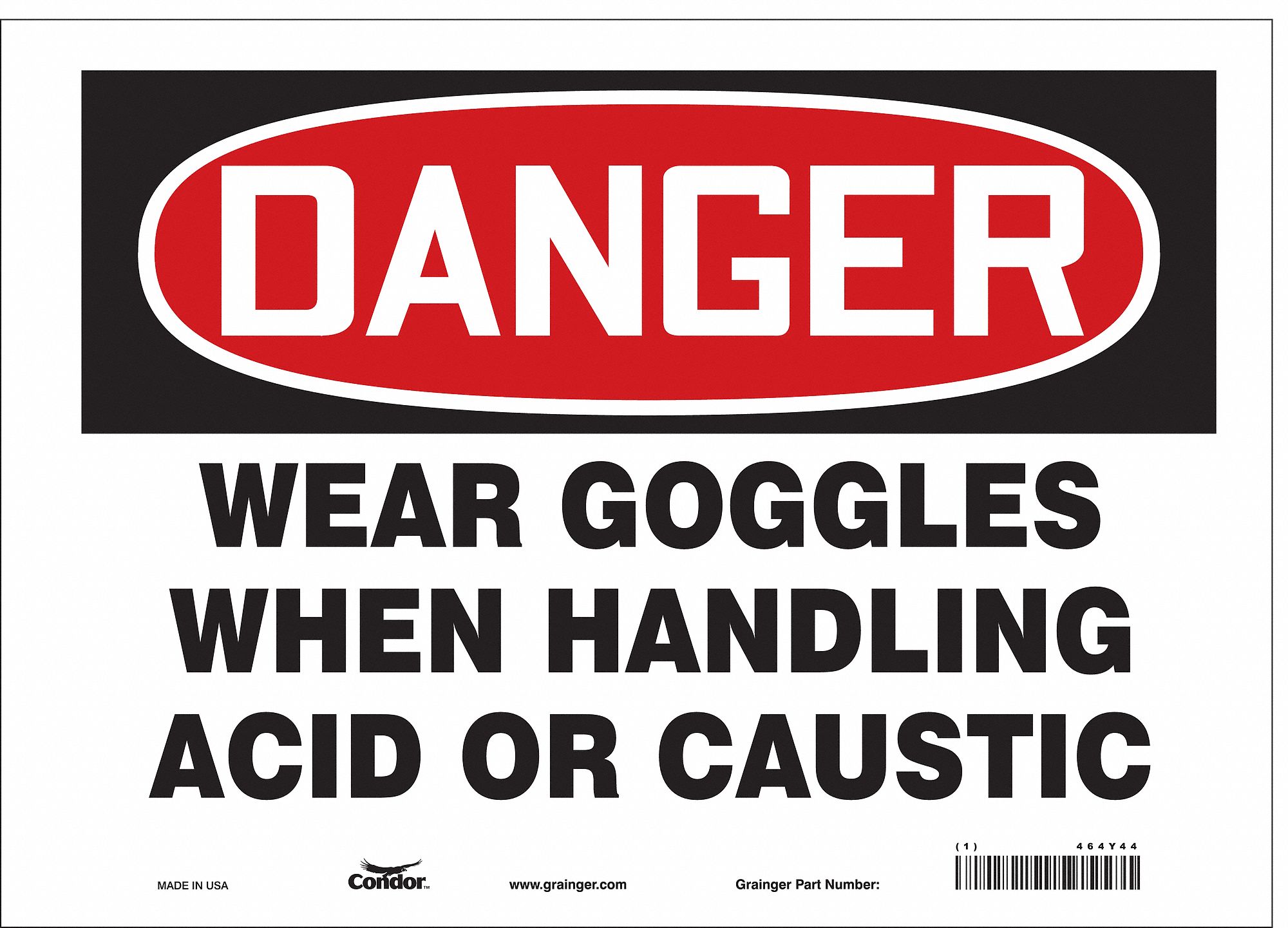 Safety Sign: Vinyl, Adhesive Sign Mounting, 10 in x 14 in Nominal Sign Size, Not Retroreflective