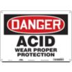 Danger: Acid Wear Proper Protection Signs