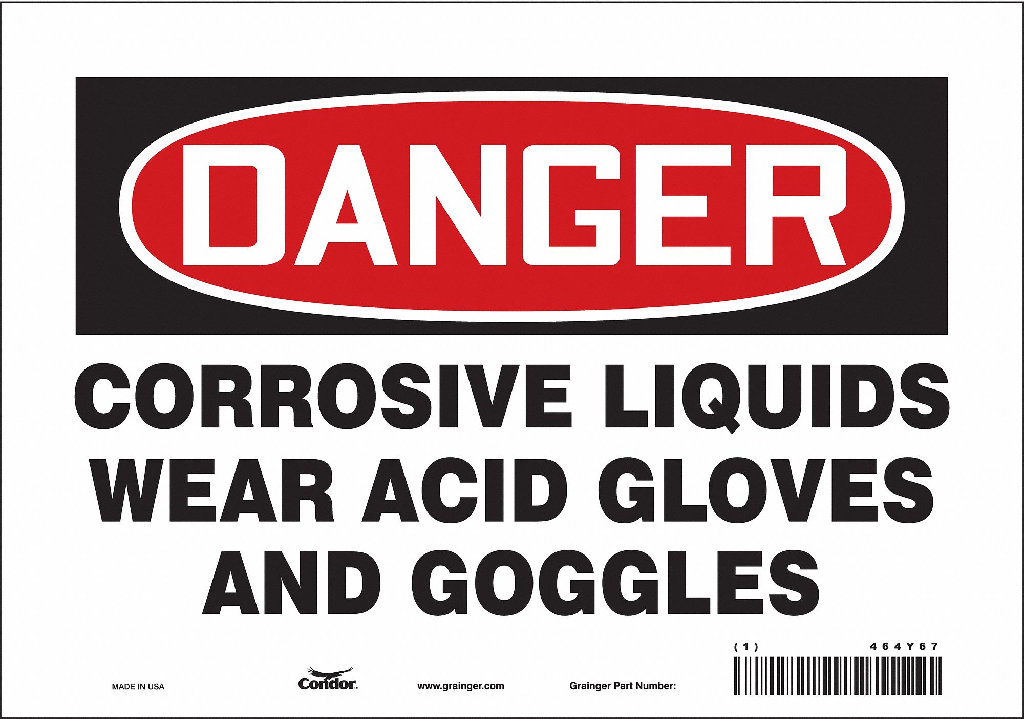 Safety Sign: Vinyl, Adhesive Sign Mounting, 7 in x 10 in Nominal Sign Size, Not Retroreflective