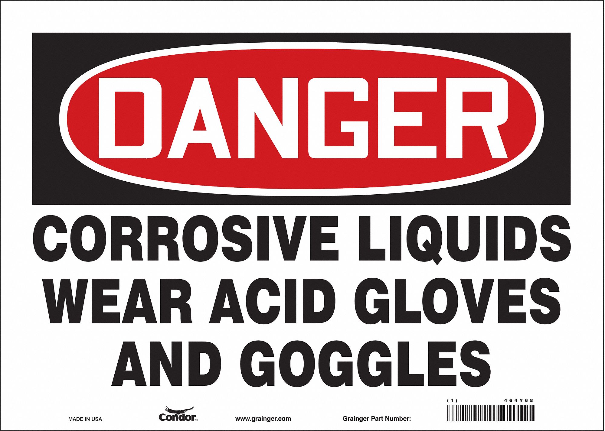 Safety Sign: Vinyl, Adhesive Sign Mounting, 10 in x 14 in Nominal Sign Size, Not Retroreflective