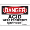 Danger: Acid Wear Protective Equipment Signs