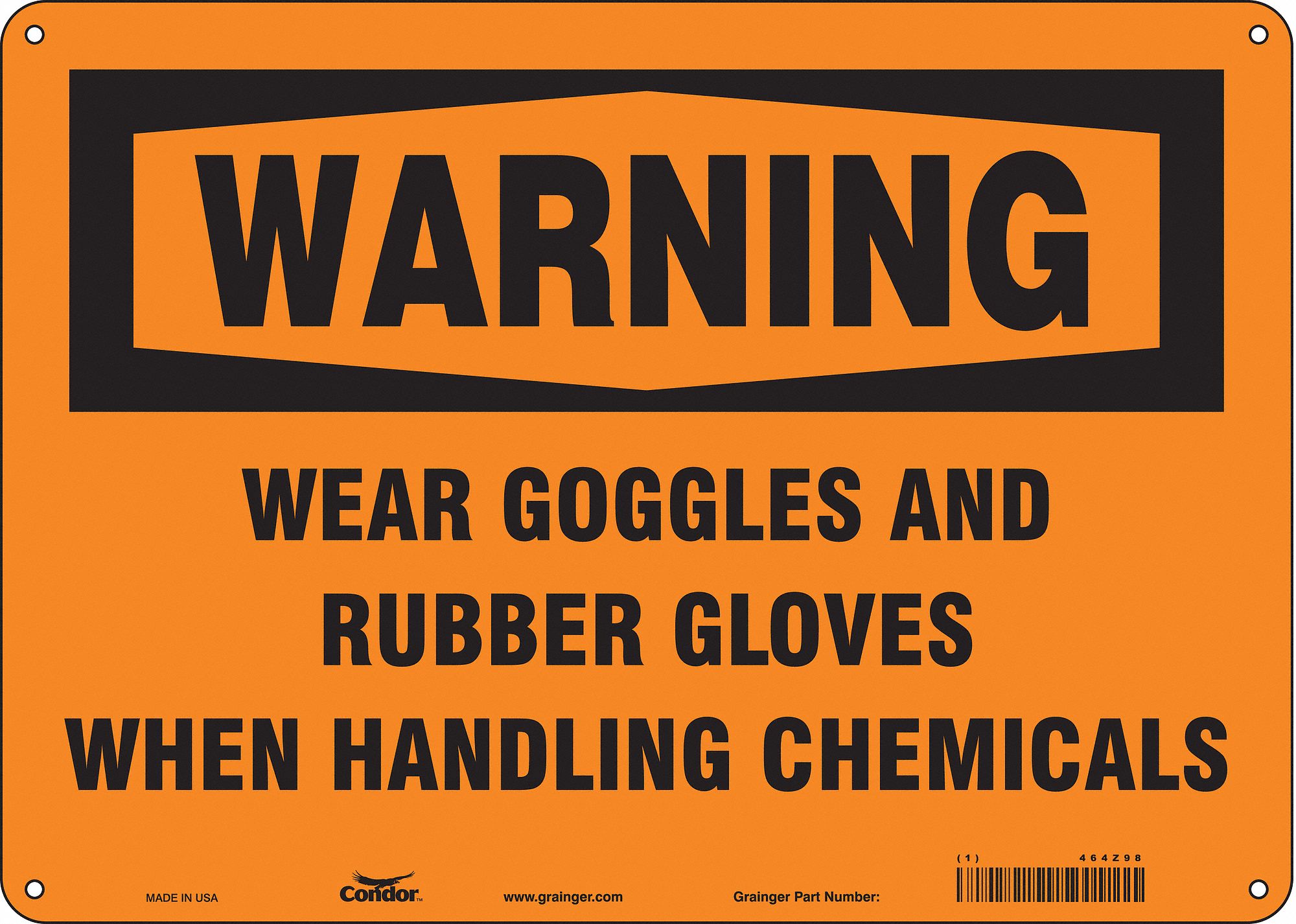 Safety Sign, 10 in x 14 in, Aluminum