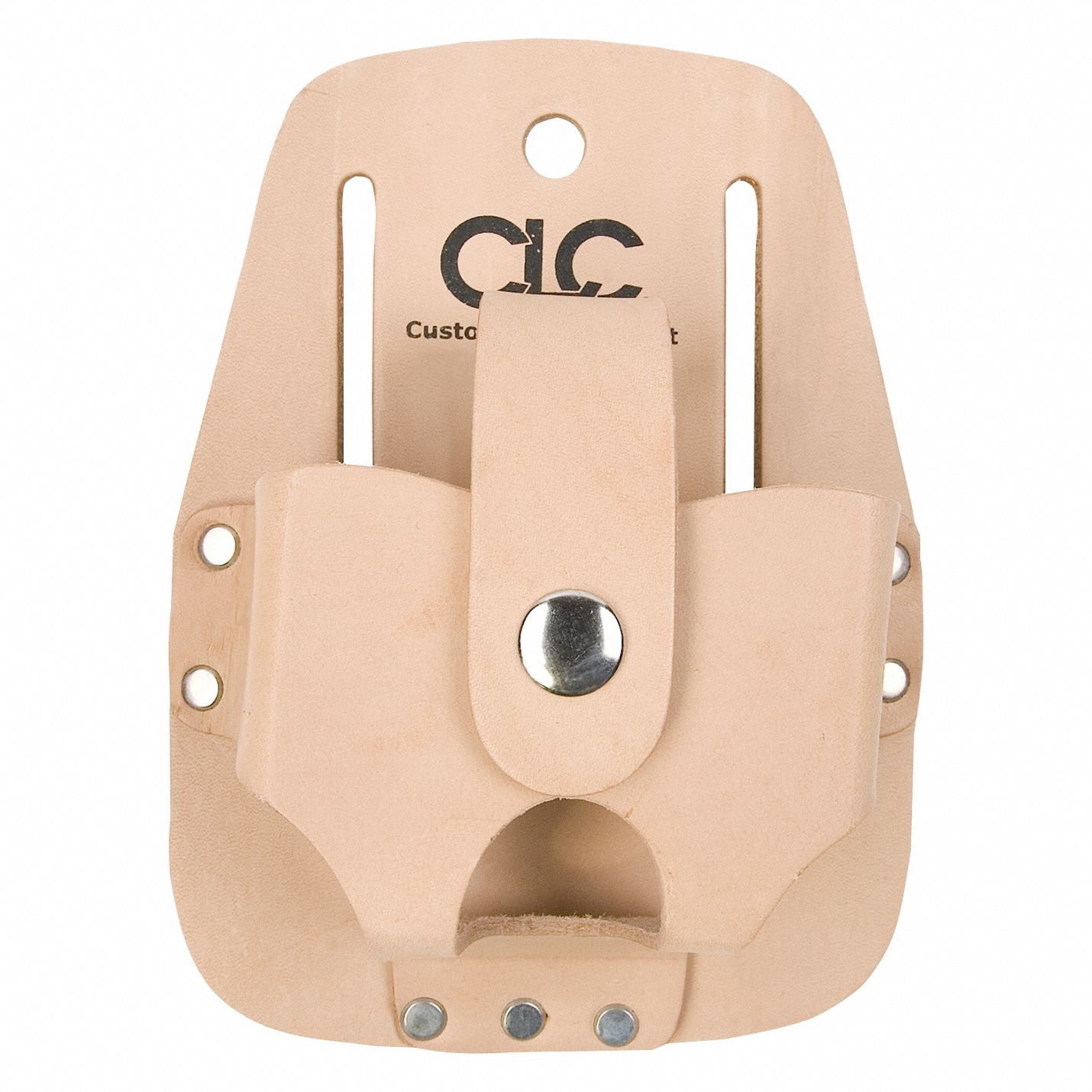 Tool Holster: For 2 3/4 in Belt Wd - Max, 1 Pockets, Tan, Leather