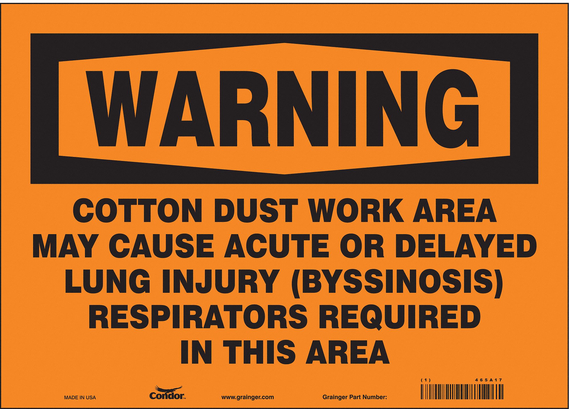 Safety Sign: Vinyl, Adhesive Sign Mounting, 10 in x 14 in Nominal Sign Size, Not Retroreflective
